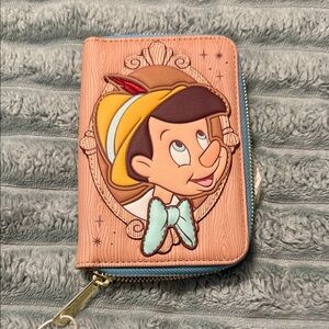 Disney Pinocchio Tan and Blue Wallet